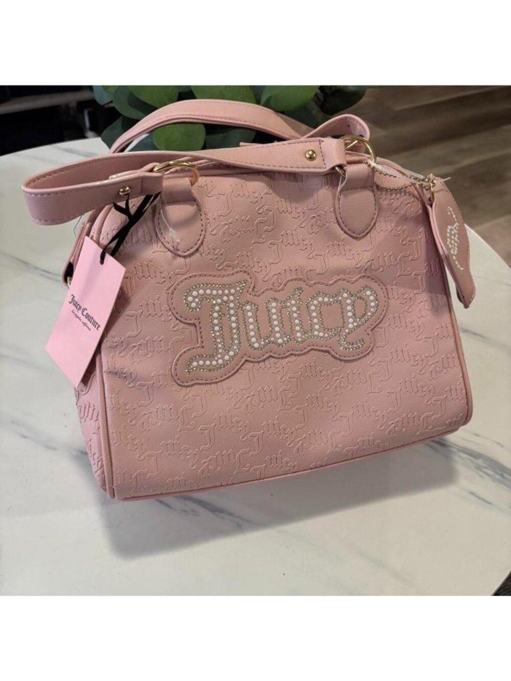 NWT Y2K Juicy Couture Bag Light Pink with Jewels